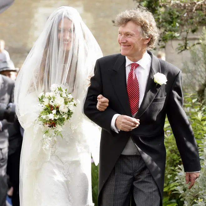 Steve walking his daughter Mary Clare down the aisle at her 2011 wedding. (Photo by Indigo/Getty Images)
