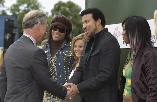 Lionel Richie meeting then-Prince Charles in 2004