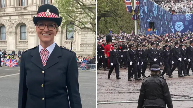 The 52-year-old wife of rocker Rod Stewart was pictured policing the streets of London and said she was 'tremendously proud and honoured' to have been part of the historic day.