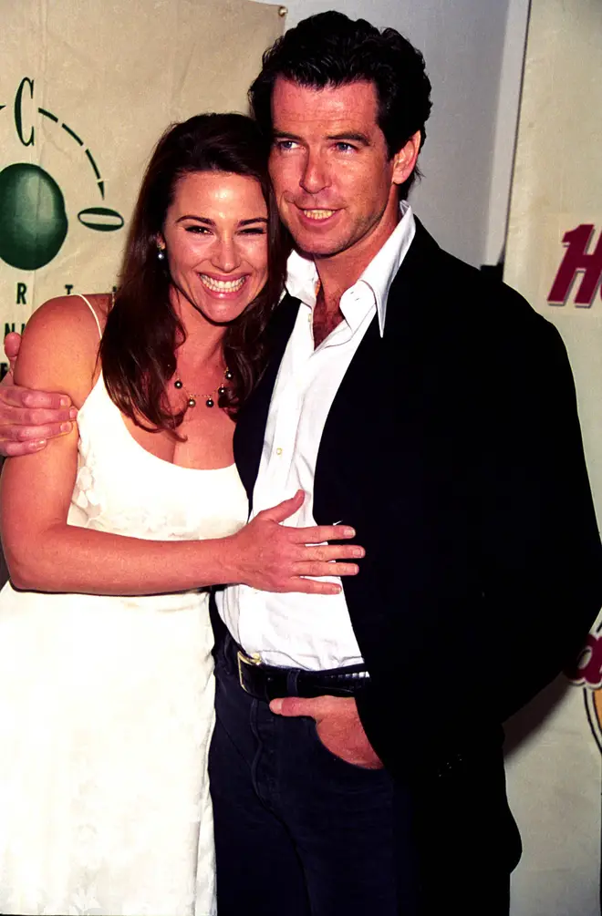 Pierce and wife Keely in 1996
