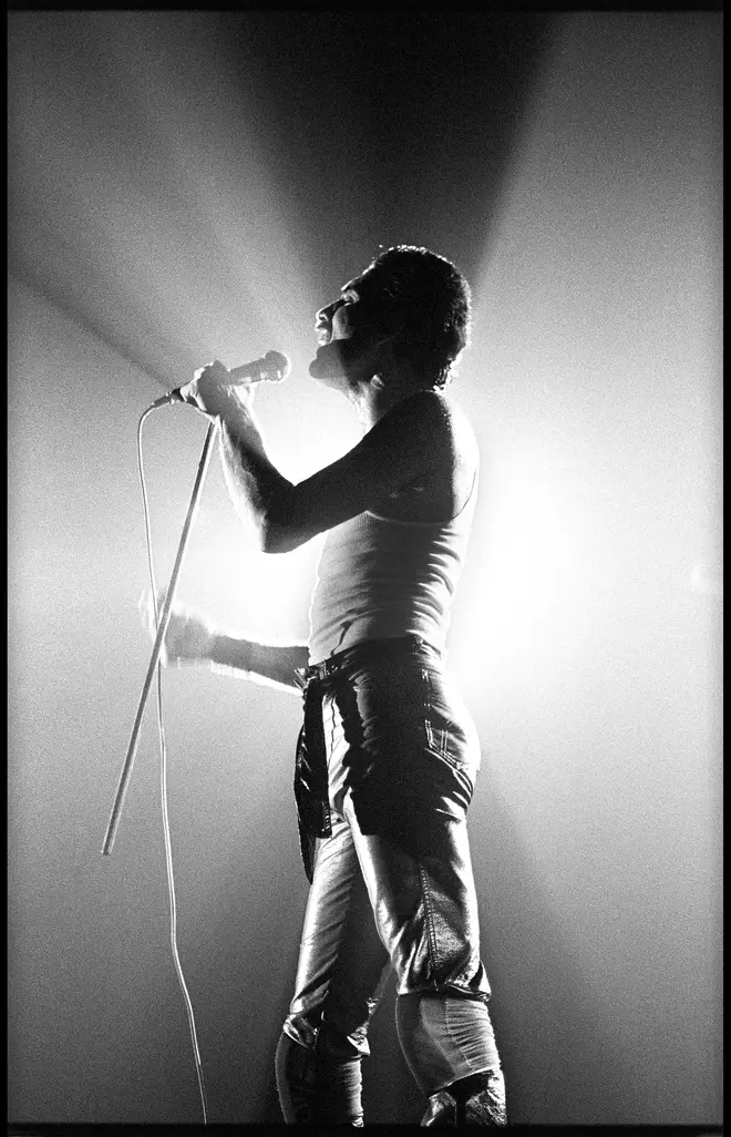 Freddie Mercury performing with Queen in 1980. (Photo by Rob Verhorst/Redferns)