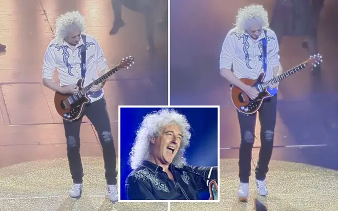 Brian May made a surprise appearance at a recent preview of We Will Rock You.