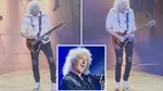 Brian May made a surprise appearance at a recent preview of We Will Rock You.