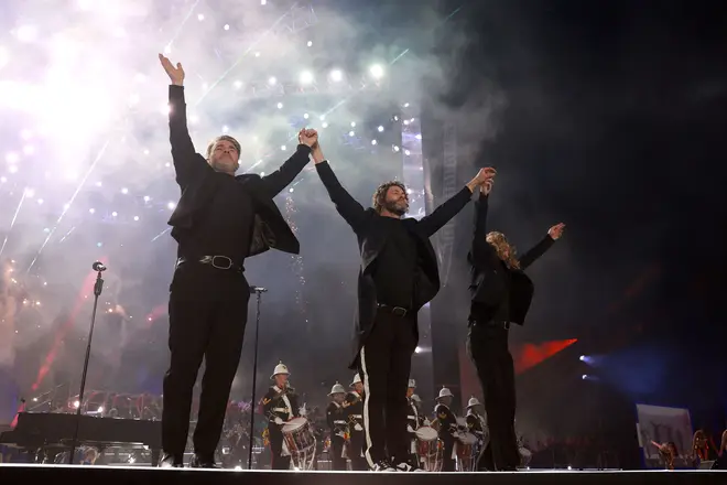 It's the first official gig Take That will be performing since their comeback at the Coronation Concert (pictured), and fans are overjoyed at the new opportunity to see the boys live.