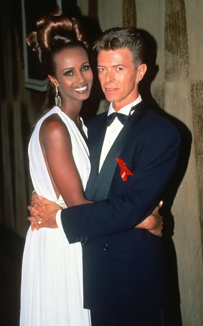 Lexi's mother and father, Iman and David Bowie in 1992. (California Credit: Ron Wolfson / Rock Negatives / MediaPunch)