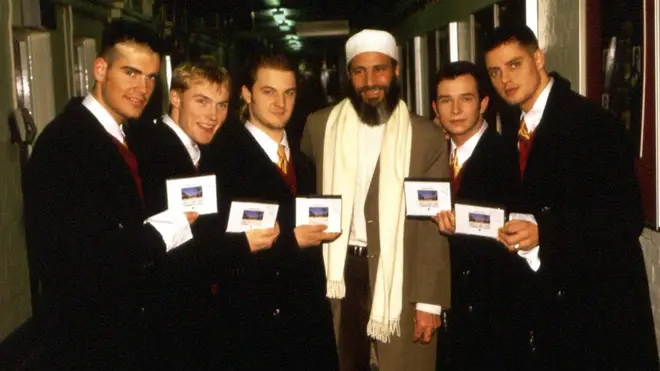 Boyzone when they met Cat Stevens/Yusuf Islam in 1995.