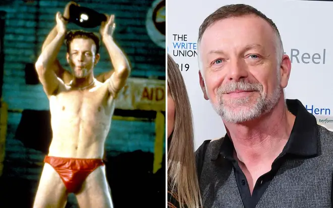 Hugo Speer in 1997 and in 2019.