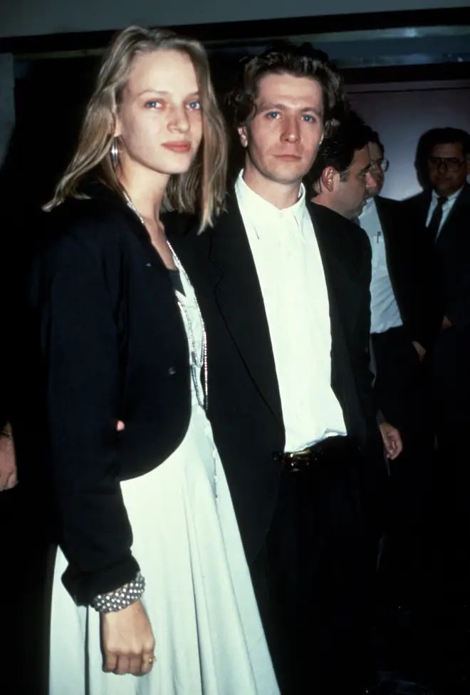 Uma Thurman and Gary Oldman in 1990