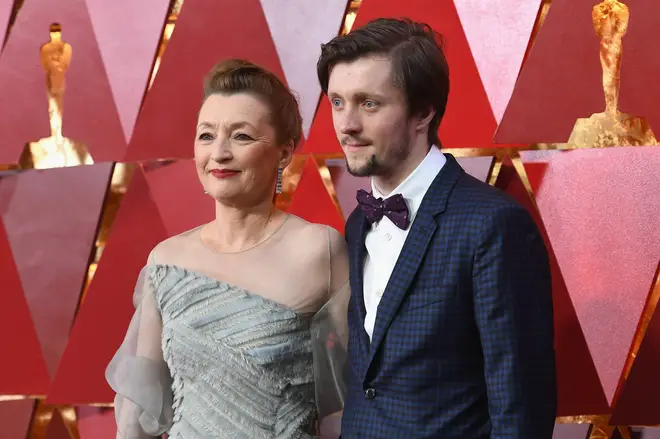 Alfie Oldman with mum Lesley Manville in 2018