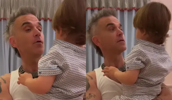 Ayda Williams, who is currently holidaying with her family on Italy's Amalfi Coast, has uploaded a new video of Robbie and his children – and it may be the cutest yet.