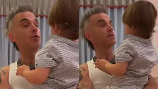 Ayda Williams, who is currently holidaying with her family on Italy's Amalfi Coast, has uploaded a new video of Robbie and his children – and it may be the cutest yet.