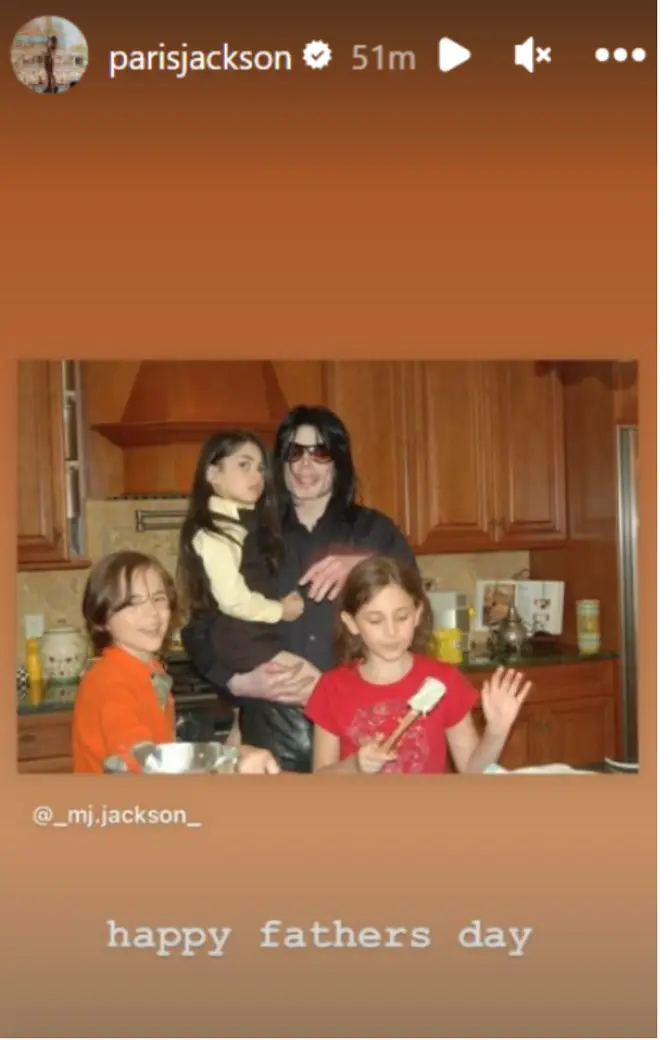 Paris Jackson posted the sweet picture on her Instagram Stories.