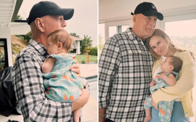 Bruce's daughter Rumer recently paid tribute to him in a touching series of new photos holding his granddaughter for the first time.