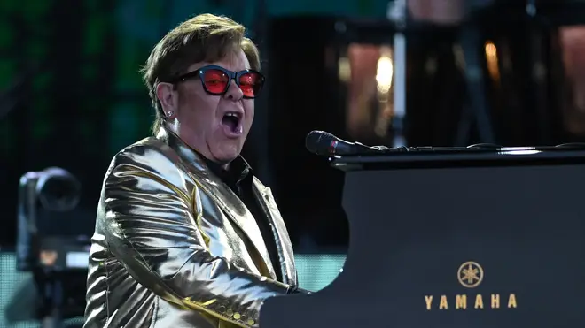 Elton John performs at Glastonbury