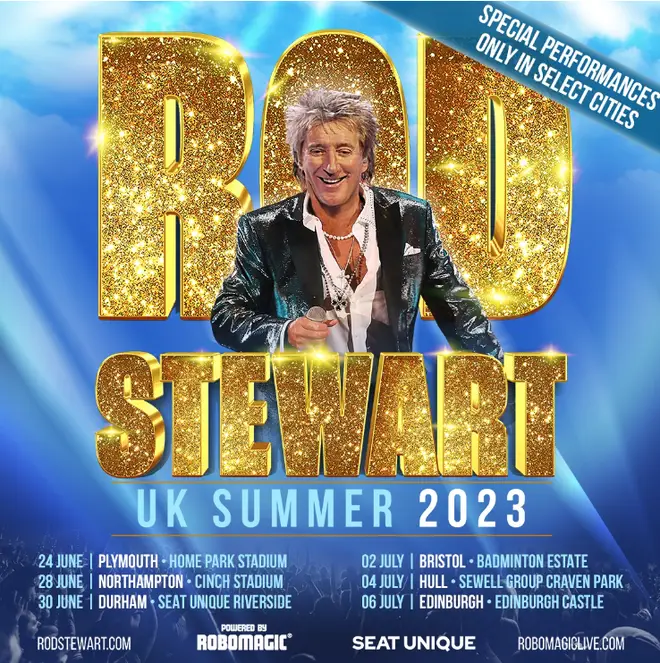 Rod Stewart is playing six shows during his 2023 summer tour.