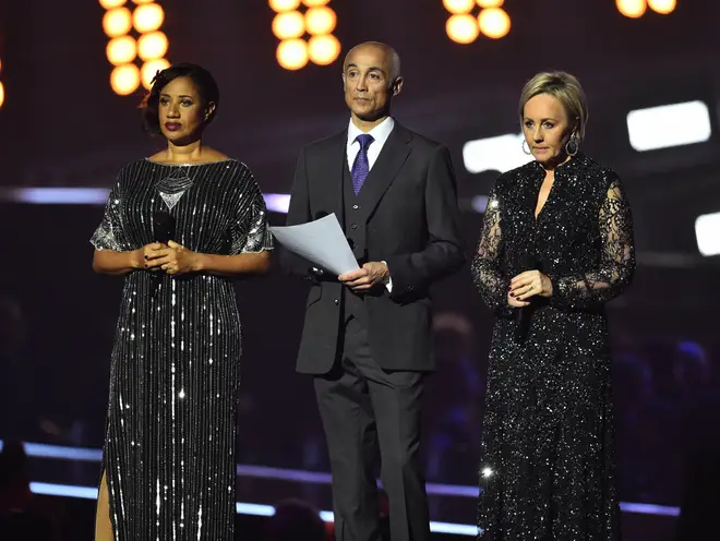 "When I found out it was a moment of disbelief. I think that’s a very good way of putting it," Andrew said. Pictured giving tribute to George Michael with Pepsi and Shirlie at the 2017 BRIT Awards.