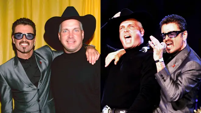 George Michael and Garth Brooks in 2000
