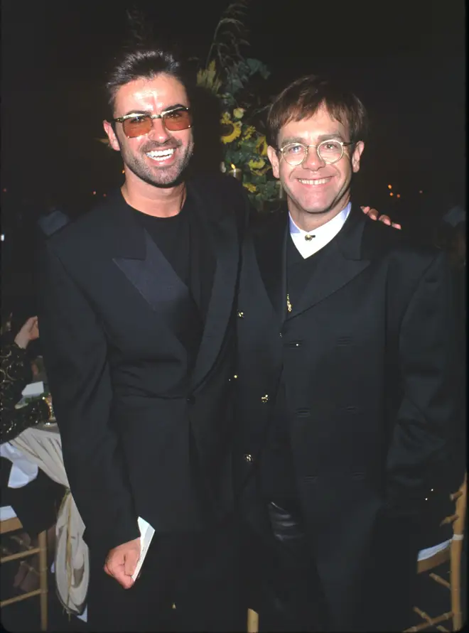 "I will always be grateful to Elton for the inspiration that he gave me as a child," George said. (Photo by Steve Granitz/WireImage)