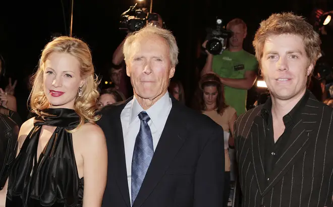 Clint Eastwood with children Alison and Kyle in 2007