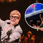 Elton John waves goodbye