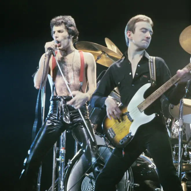 Queen in 1979 with Freddie Mercury and John Deacon