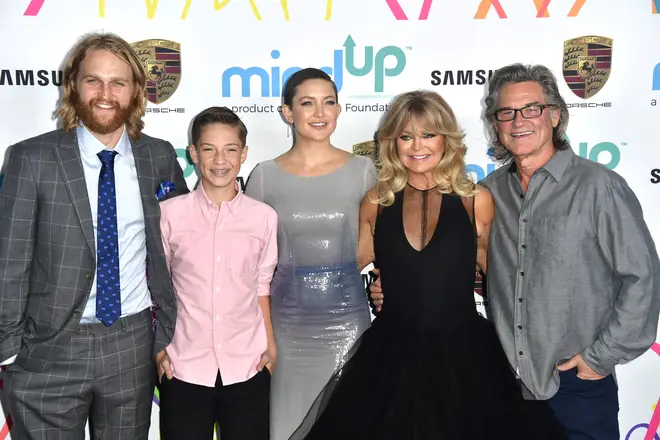 (L-R) Wyatt Russell, Ryder Robinson, Kate Hudson, Goldie Hawn and Kurt Russell