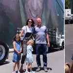 Bruce Willis' wife has shared a throwback video of Bruce Willis and his youngest children visiting the Die Hard set in 2018.