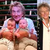 Rod Stewart with his grandsons and daughter Ruby