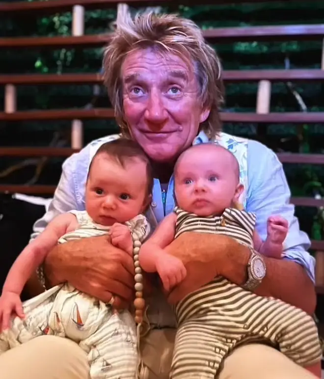 Rod Stewart and his two grandsons