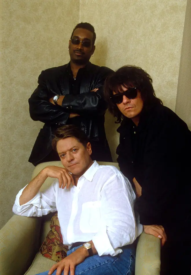 The Power Station's Robert Palmer, Andy Taylor and Tony Thompson in 1996