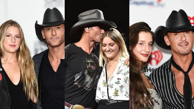 Tim McGraw with daughters Maggie, Gracie and Audrey
