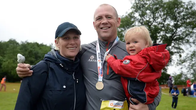 Mike and Zara Tindall with daughter Mia