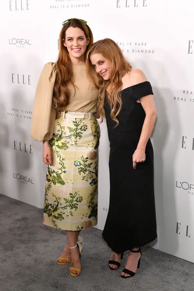 “When my mom passed, there was a lot of chaos in every aspect of our lives," Riley says (pictured with her mum Lisa Marie Presley in 2017)