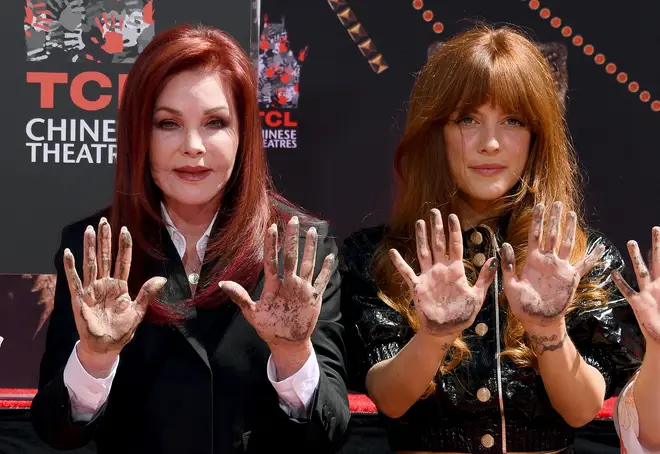 "There was a bit of upheaval, but now everything’s going to be how it was," she said, opening up about her relationship with Priscilla Presley (Riley and Priscilla pictured at the LA Chinese Theatre Handprint Ceremony in 2022)