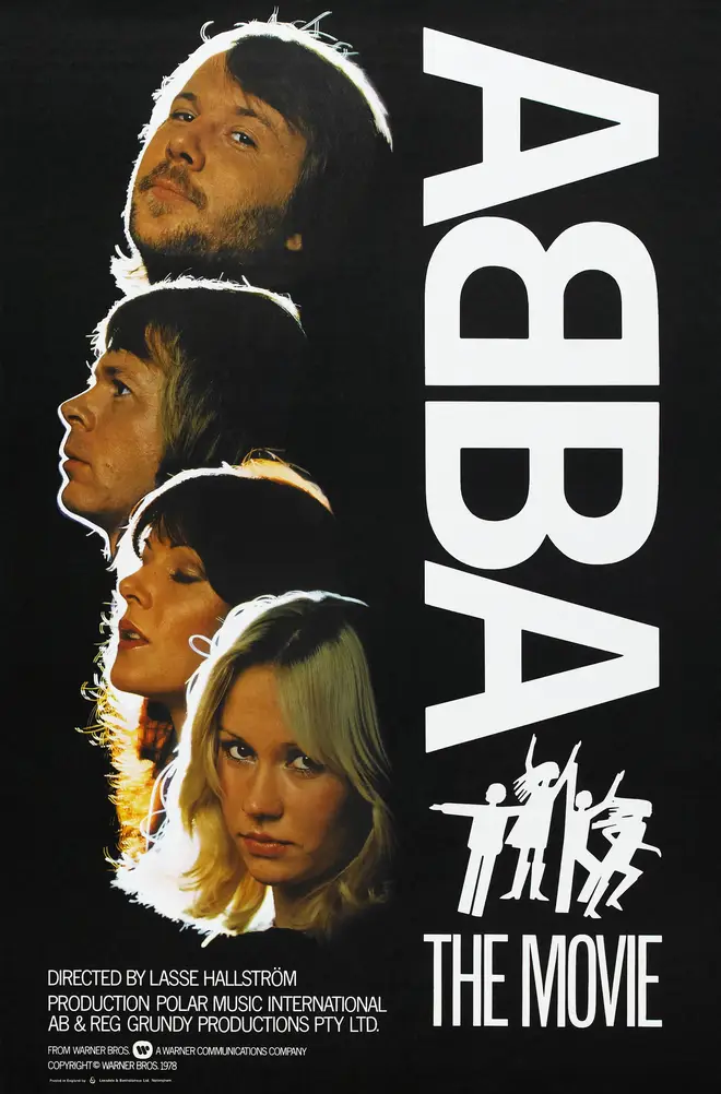 ABBA: THE MOVIE, US poster, from top to bottom: Benny Andersson, Bjorn Ulvaeus, Anni-Frid Lyngstad, Agnetha Faltskog, 1977