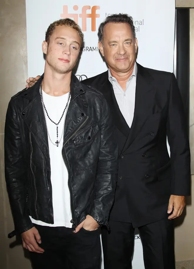 Tom Hanks with Chet in 2012