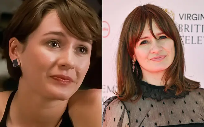 Emily Mortimer then and now