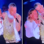 Robbie Williams and Mark Owen wowed the crowd at Sandringham with an emotional duet of Take That's 'Greatest Days'.