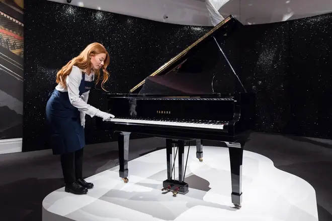 Freddie's Yamaha baby grand piano fetched highest bid at £1.7million. (Photo by Wiktor Szymanowicz/Anadolu Agency via Getty Images)