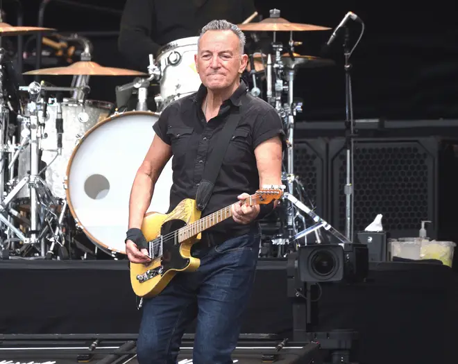 Bruce Springsteen performing at BST Hyde Park Festival 2023 in London. (Photo by Gus Stewart/Redferns)