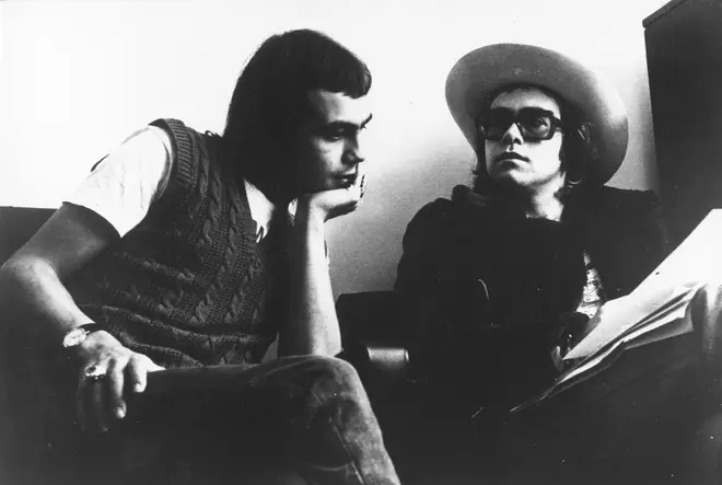 Elton and Bernie in 1973. (Photo by Michael Ochs Archives/Getty Images)