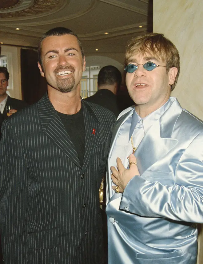 George and Elton together in 1995.