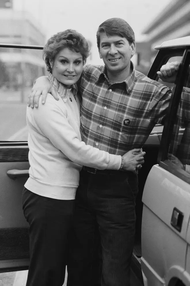 Angela Rippon and her ex-husband Chris Dare in 1985