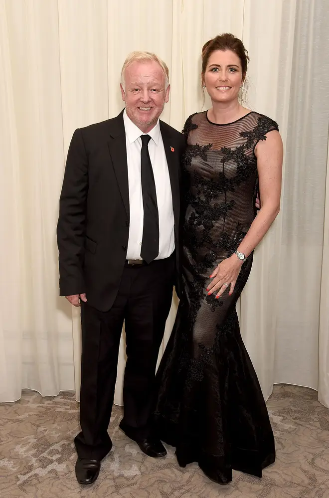 Les Dennis with wife Claire in 2016