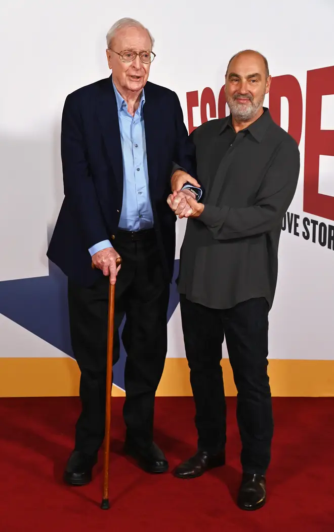During the London premiere, the actor was observed leaning on the arm of director Oliver Parker while confidently posing for photographs with his walking stick (pictured).