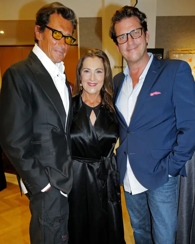 Geoffrey (left), aged 57, and Christian, aged 50, (right) were pictured at the event with james Bnd producer, Barbara Broccoli (centre).