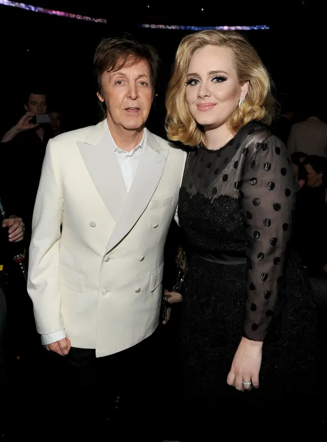 With an impressive tally of 18 and 16 Grammys to their names, Adele and Paul McCartney hold the distinction of being the most decorated UK artists in the award's history (pictured in 2012)