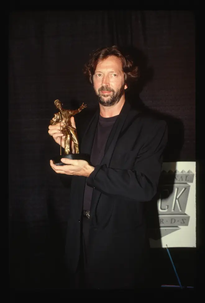 Eric Clapton is the only artist to be inducted on three separate occasions - firstly with The Yardbirds, then with Cream, then as a solo musician. (Photo by LGI Stock/Corbis/VCG via Getty Images)