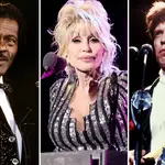 Chuck Berry, Dolly Parton and Mick Jagger at the Rock and Roll Hall of Fame