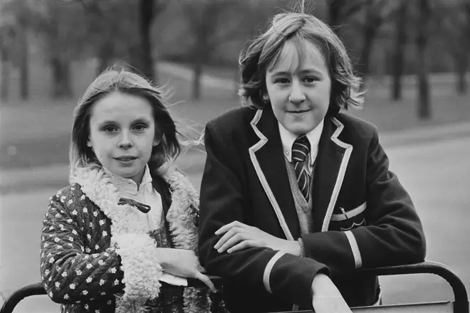 Annabelle Lanyon with Nicholas Lyndhurst in 1975